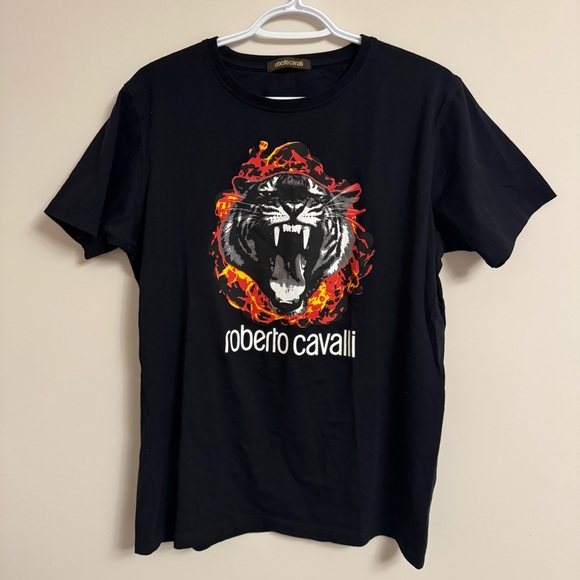Roberto Cavalli Tiger Graphic Tee - Men’s XL - Picture 2 of 9
